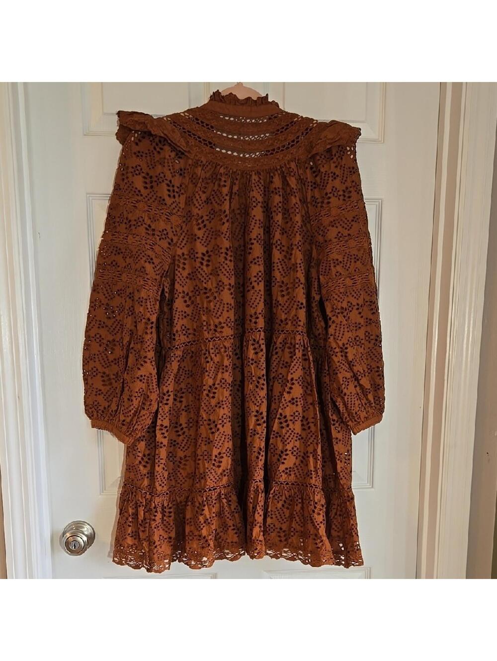 New $248 Retail American Eagle Outfitters AE77 Premuim Line Eyelet Dress Size Sm - Picture 7 of 9